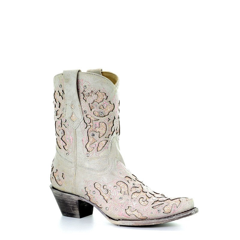 white sparkly cowboy boots