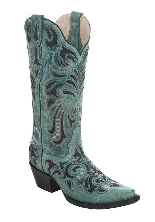 women's blue cowgirl boots
