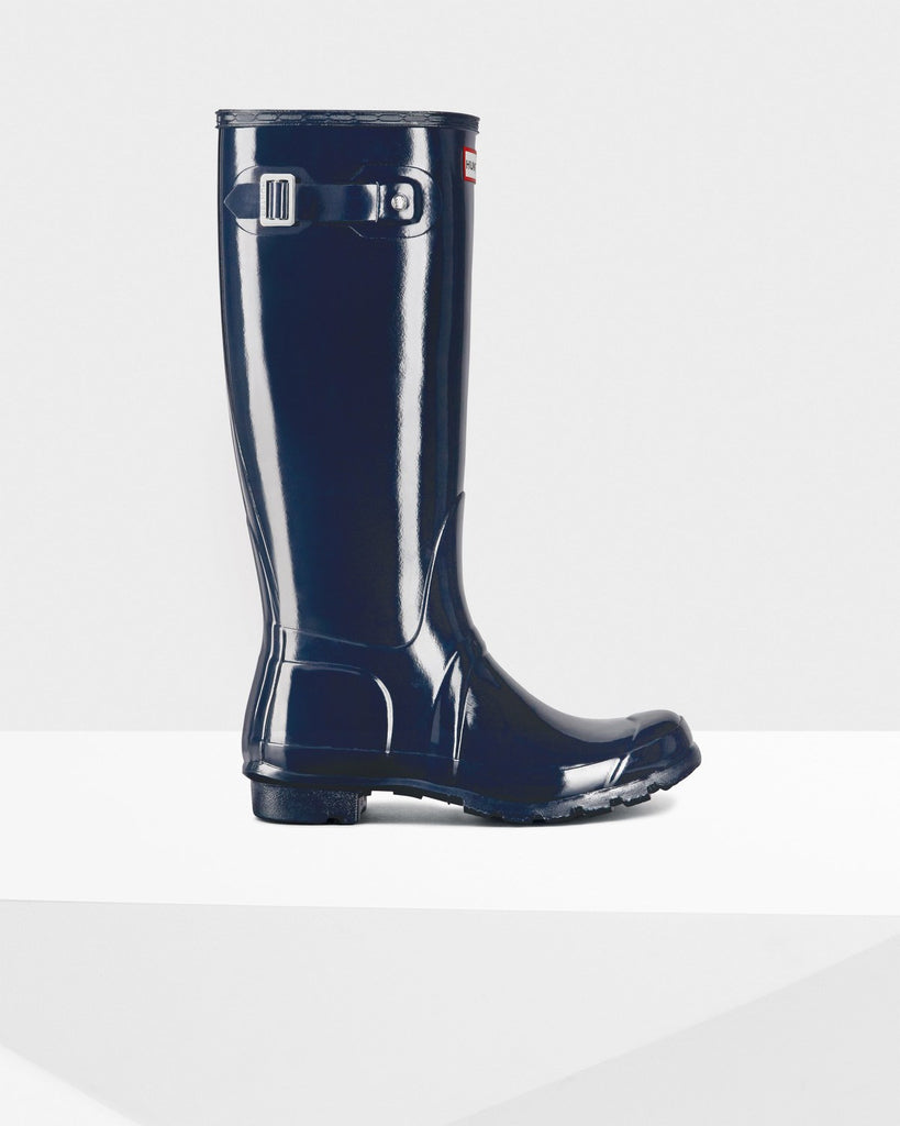 hunter rain boots glossy