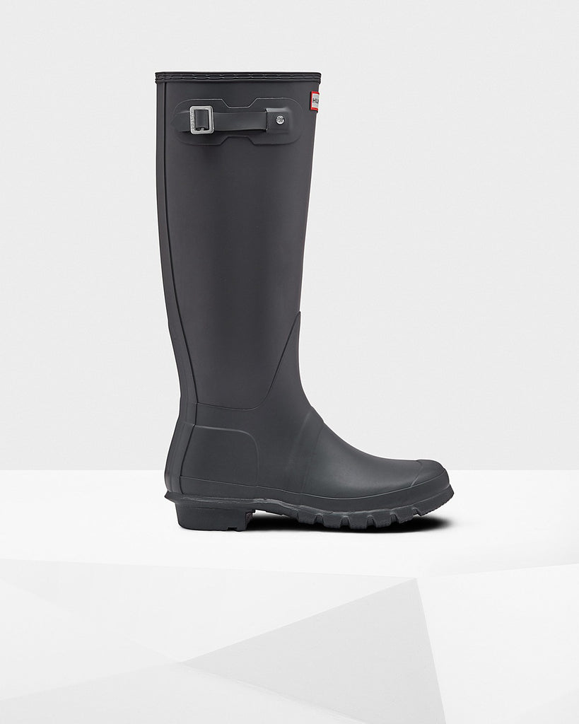 hunter black matte tall boots