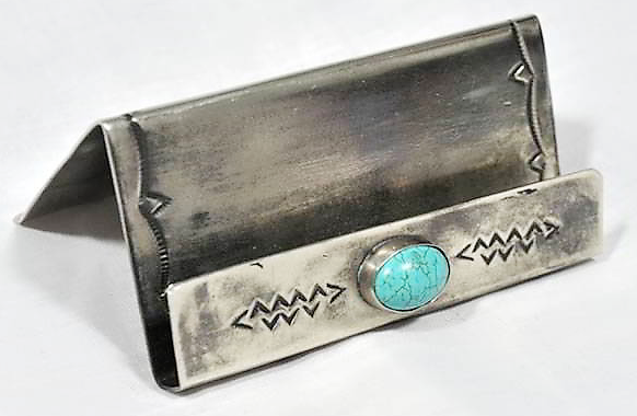 J. Alexander Handmade Rustic Silver & Turquoise Business ...