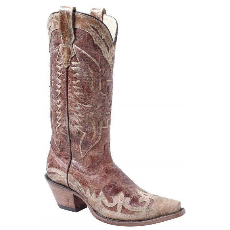 Corral Women's Crackle Distressed Antique Saddle Boot R2227 – Saratoga ...