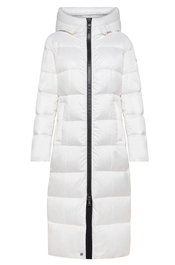 Post Card Avoriaz White Womens Long Down Coat – Saratoga Saddlery ...