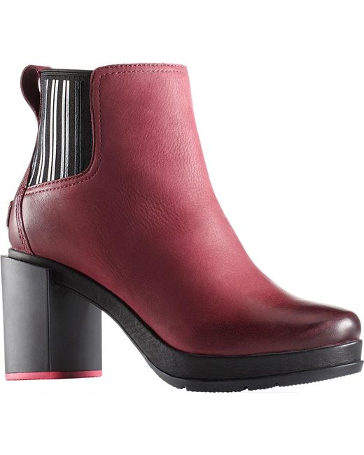 sorel margo leather chelsea boots