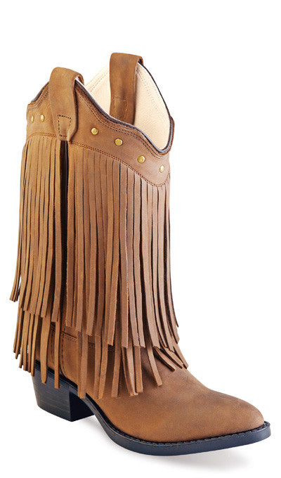 Jama Old West Boot- Girls Fringe 