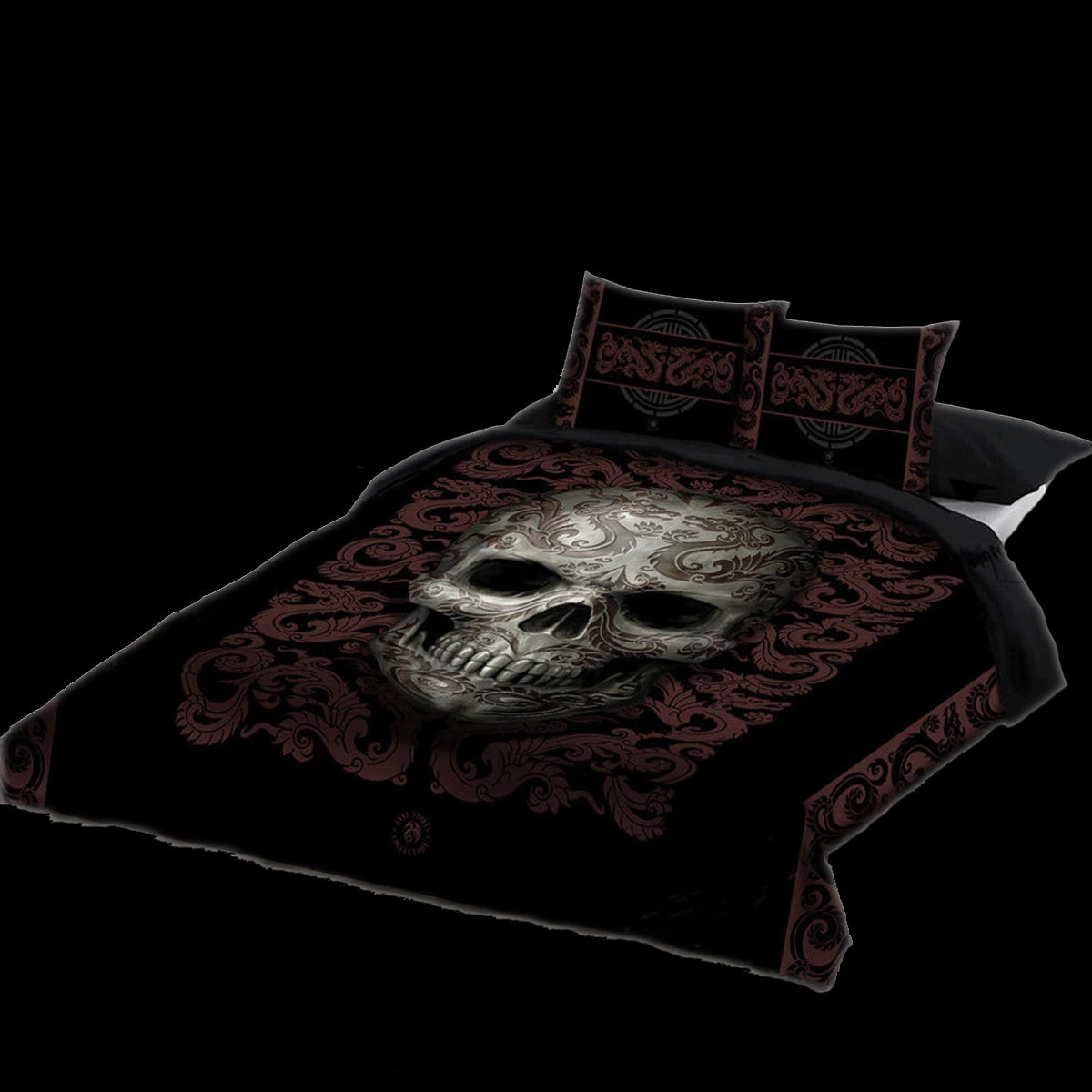 Skull Duvet Cover Set Dbl Proud And Free Biker