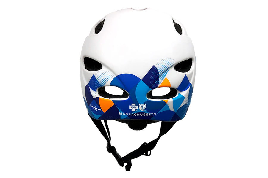 blue bike helmet