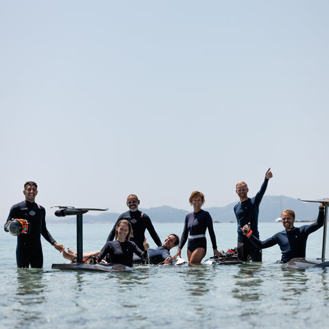 collection ete homme femme saint jacques wetsuits efoil surf electrique awake boards