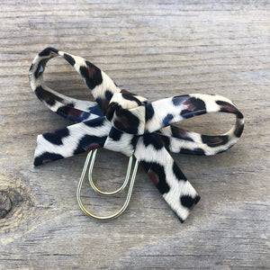LOLA BOW Blonde Leopard Bow Paperclip