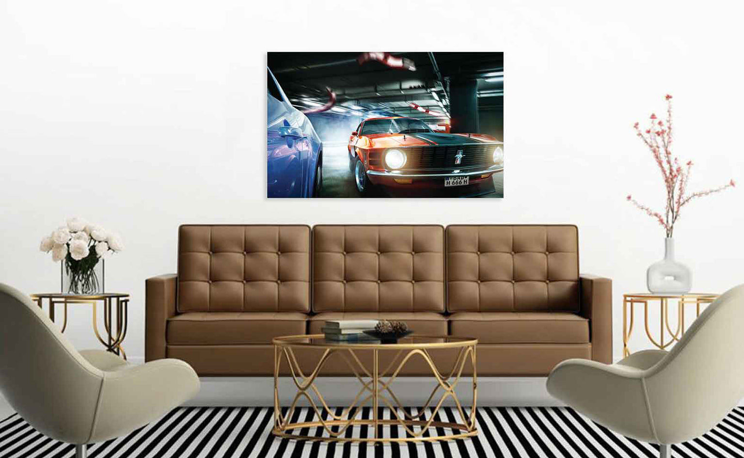 american muscle car clock