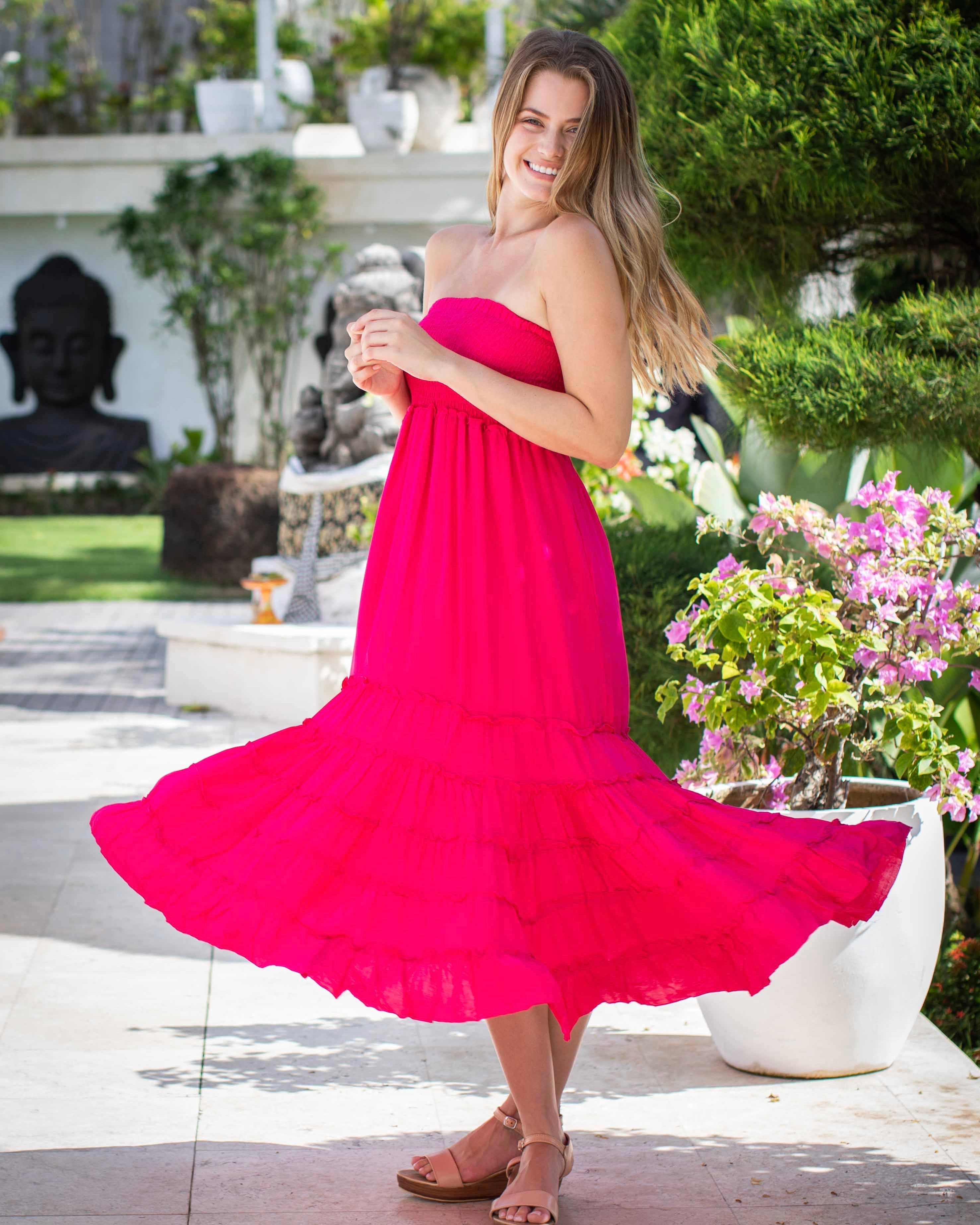 St Tropez Dress/Skirt - Fuchsia – White Ginger