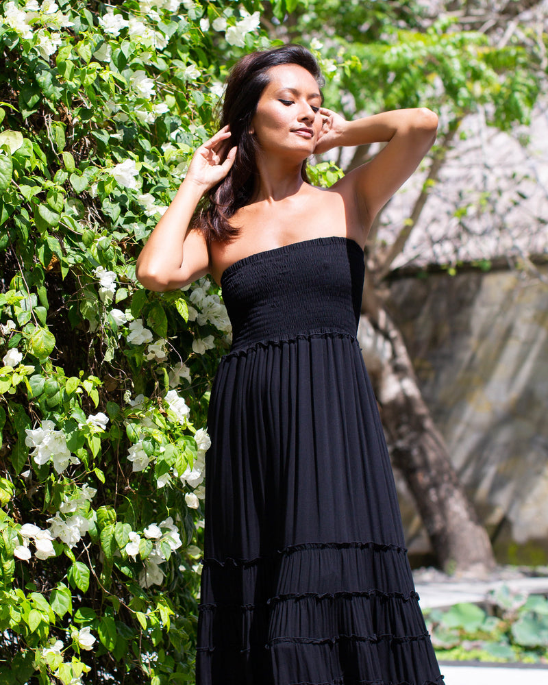 St Tropez Dress/Skirt - Black | White Ginger Summer Dresses | Classic ...