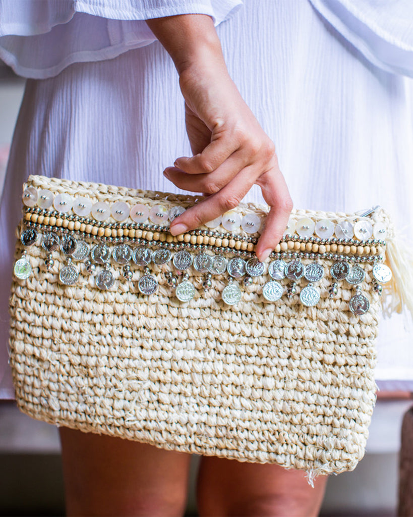 woven clutch