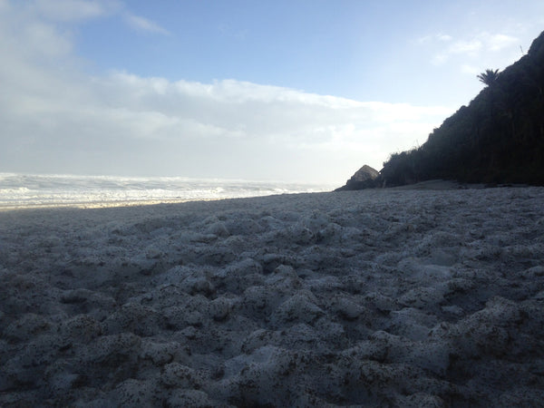Sea foam at Heaphy Beach