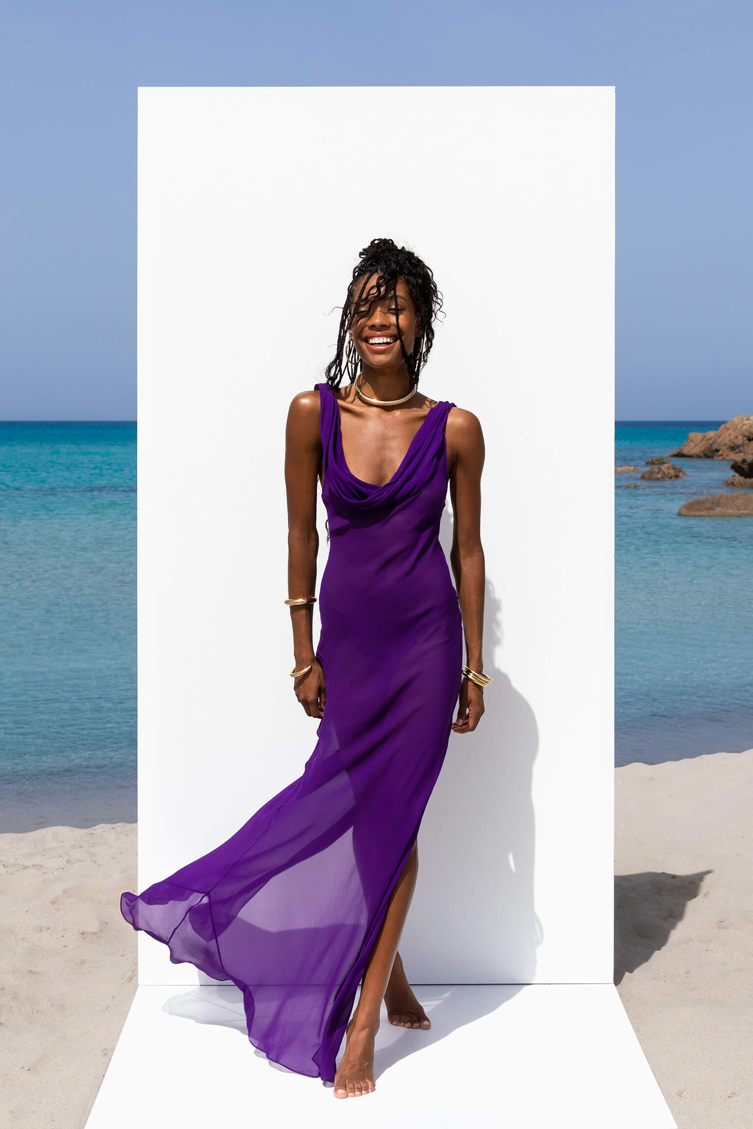 Magda Butrym Purple Dress | Designer Collection | Coveti