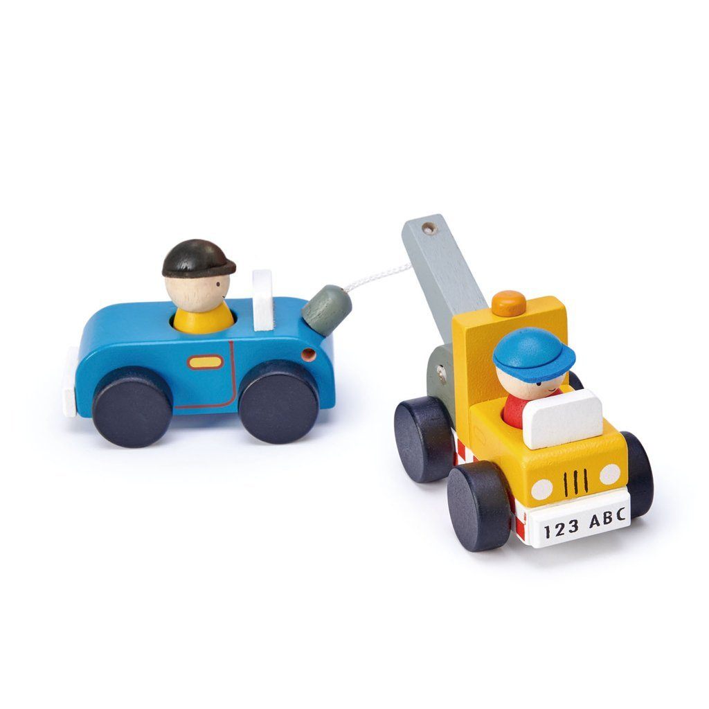 wooden tow truck