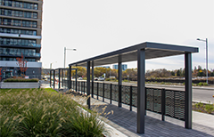 Shade structure with privacy screen thumbnail