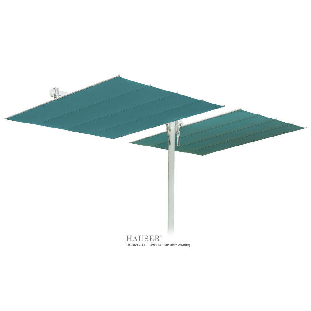 Twin Retractable Awning Hauser Site Furniture