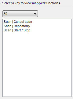 On the left you will see which functions the selected key performs in combination with Ctrl, Alt and Shift