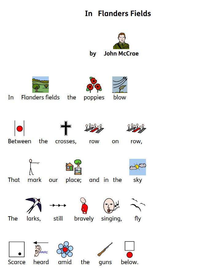 In Flanders Fields - Poem and Vocabulary Sheet