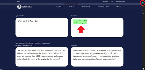 Snap&Read use tool to read the formula aloud