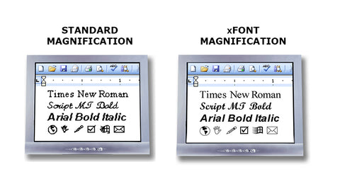 Standard vs xFont Magnification