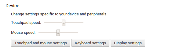 Mouse Settings in Chromebook OS