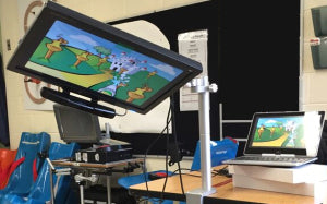 eye gaze system with desk mount