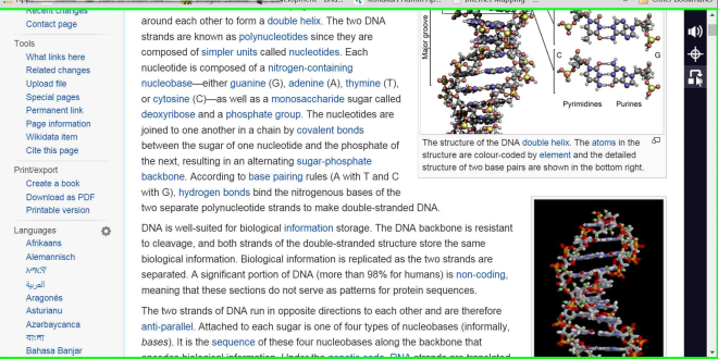 DNA Wiki with S&Ru extension tool-bar