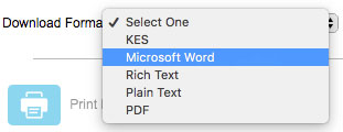 In Kurzweil 3000 for web browsers you can download your writing outline, brainstorm and draft in multiple formats for offline view: Kes, word, PDF, rich and plain texts