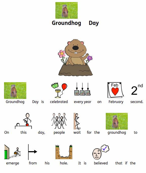 Download Groundhog Day Poem and Word Search