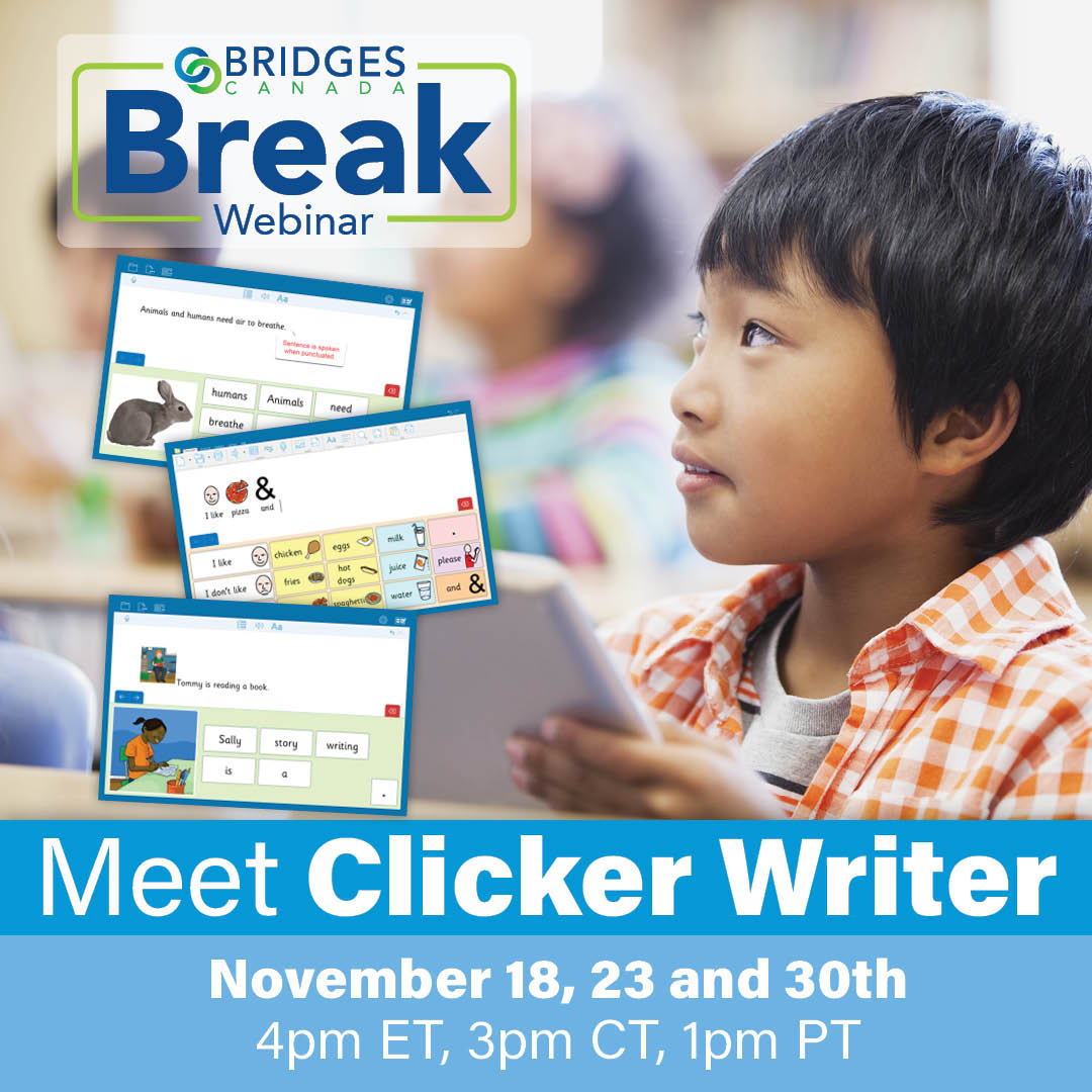 Bridges Break Webinar - Boy on a iPad in the classroom