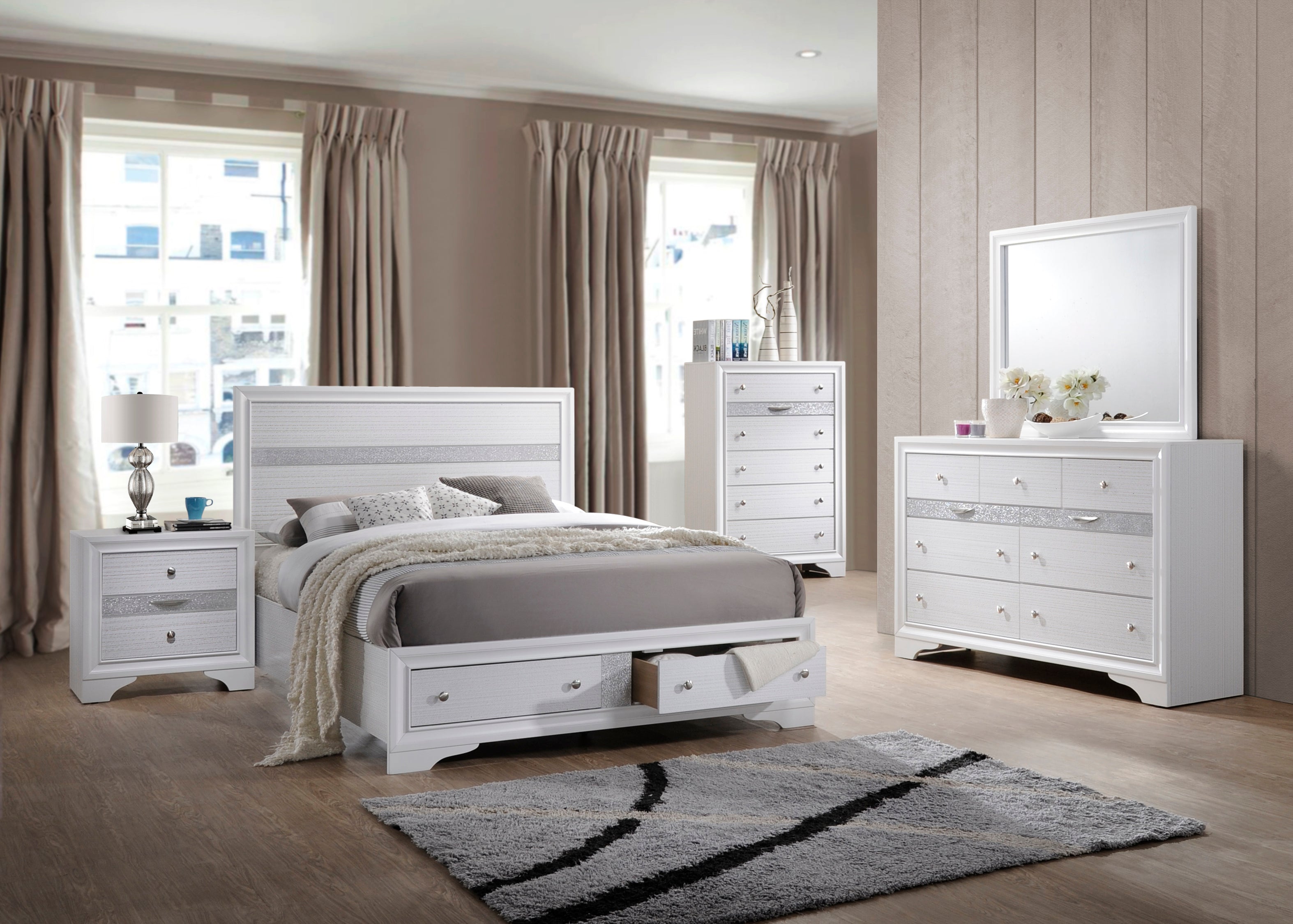 Tokyo Bedroom Collection, White Wood