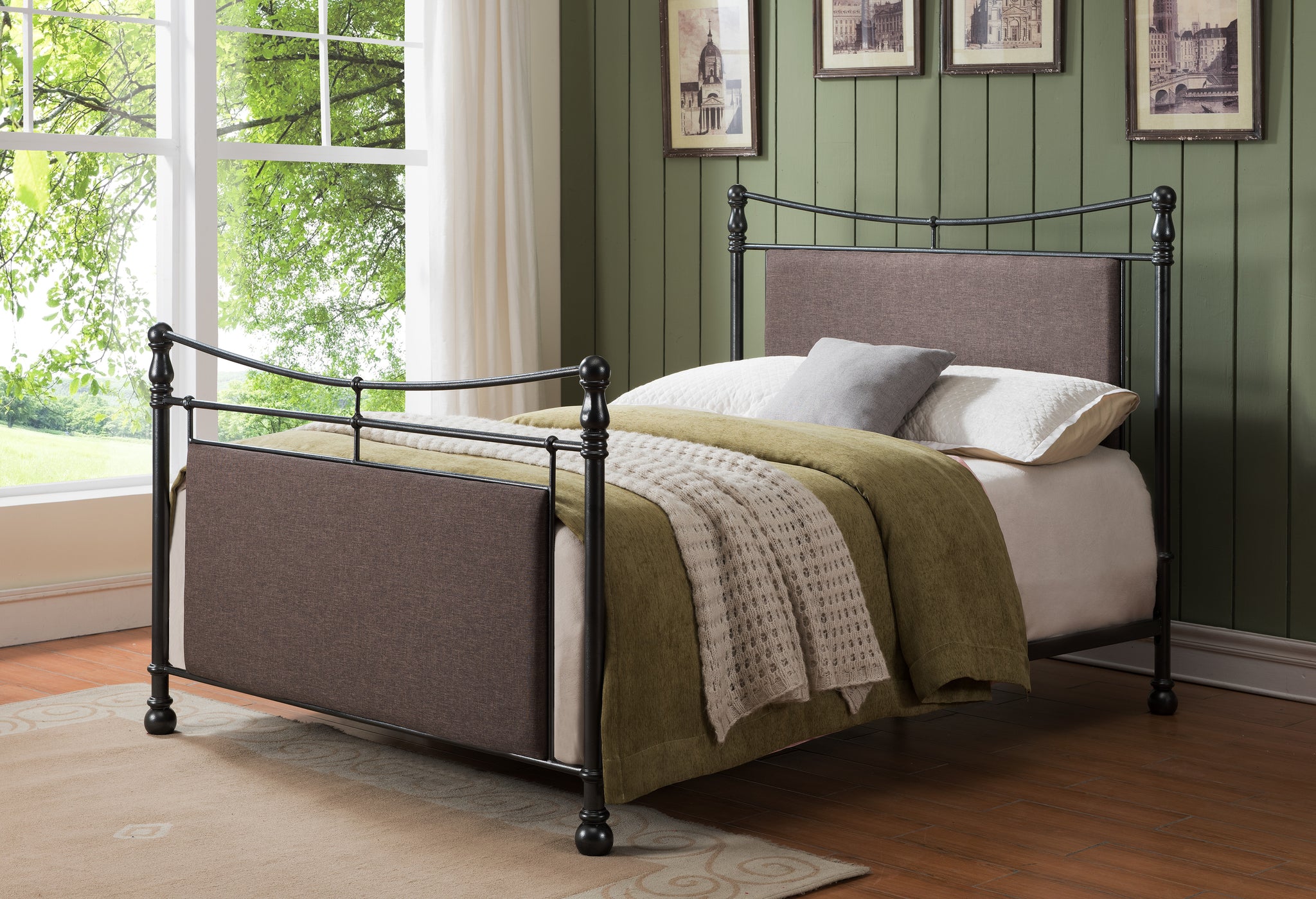 King Metal Bed Frame With Headboard And Footboard - Essex Headboard And