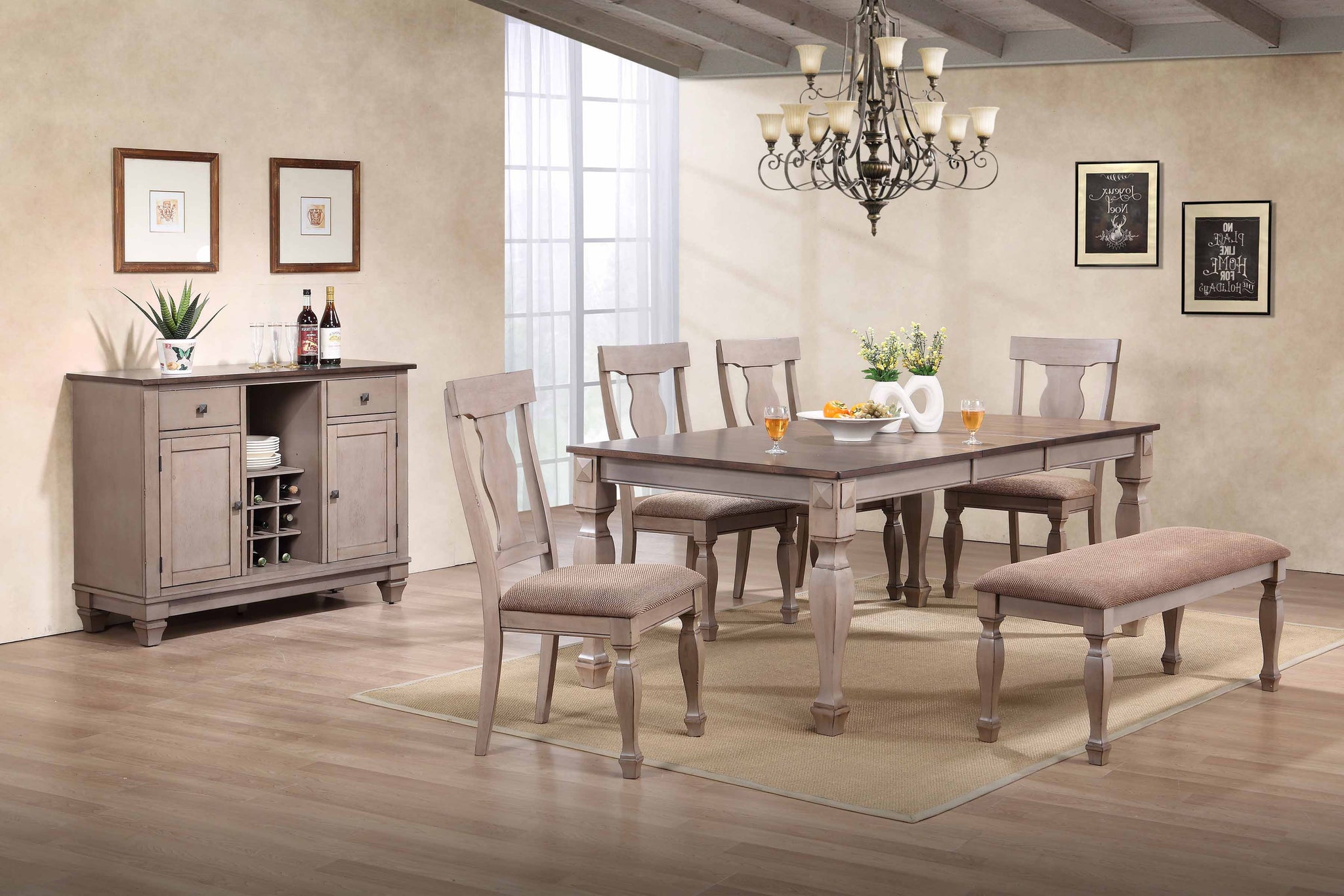2 tone dining room sets