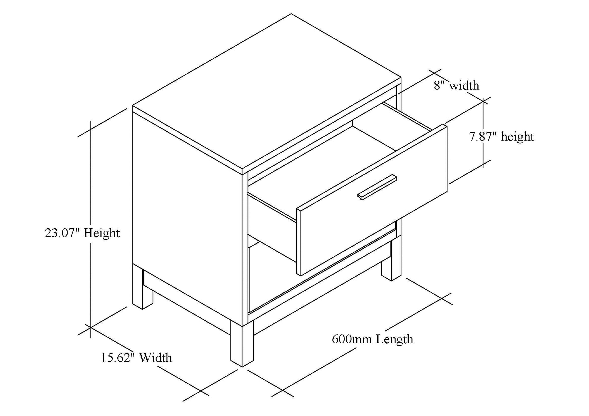 Dansville Nightstand, Antique Gray Wood – Pilaster Designs