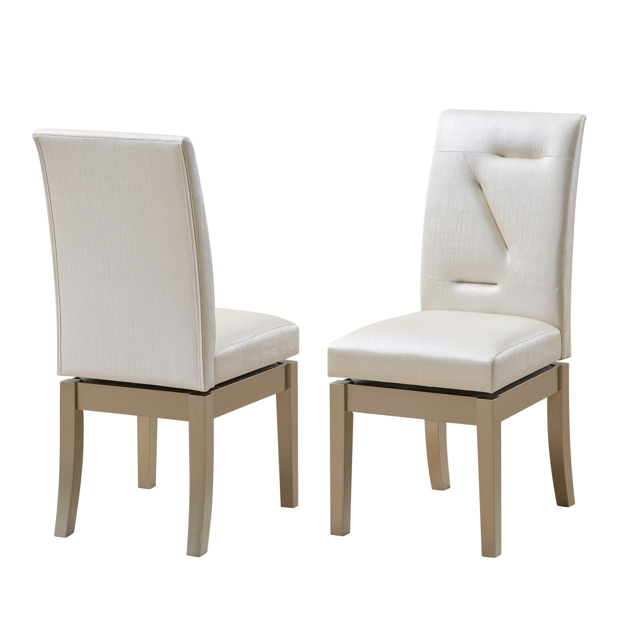 white vinyl dining chairs