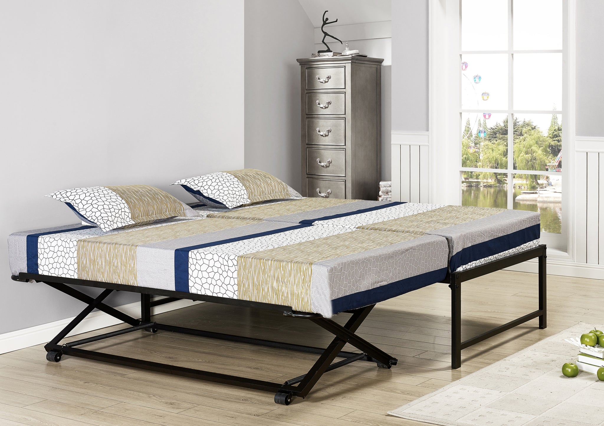 twin bed and trundle set