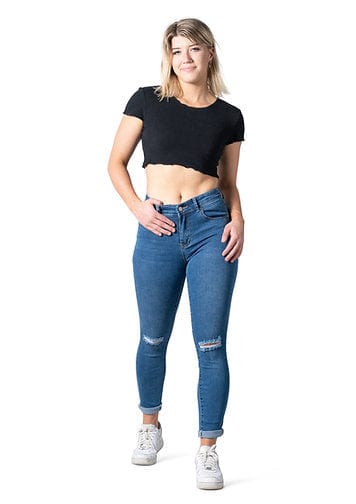 High Waist Stretch Skinny Ripped Jeans – Elevate Swag