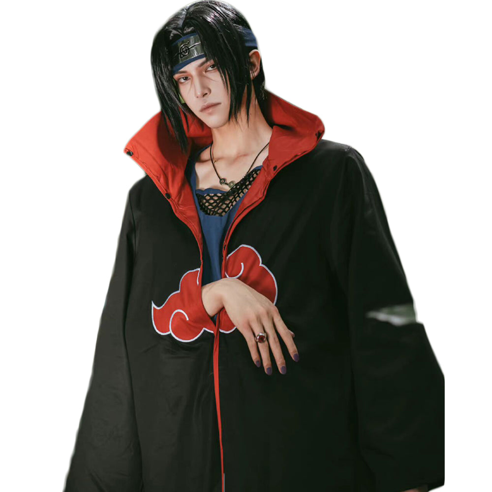 Anime Naruto Cosplay Costume Akatsuki Itachi Uchiha Hawk Sasuke