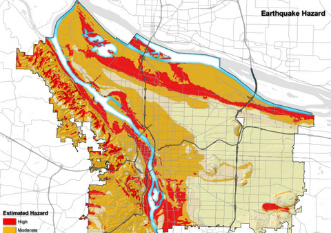 Oregon Earthquake Hazard Map