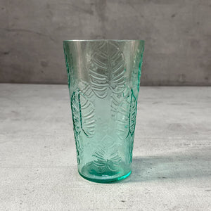 Bruno Turquoise Monstera Leaf Drinking Glass (Set of 2)
