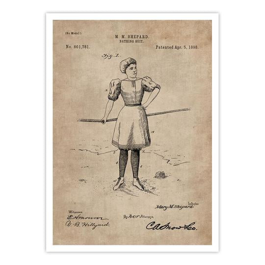 Corset Patent Art Wooden Sign