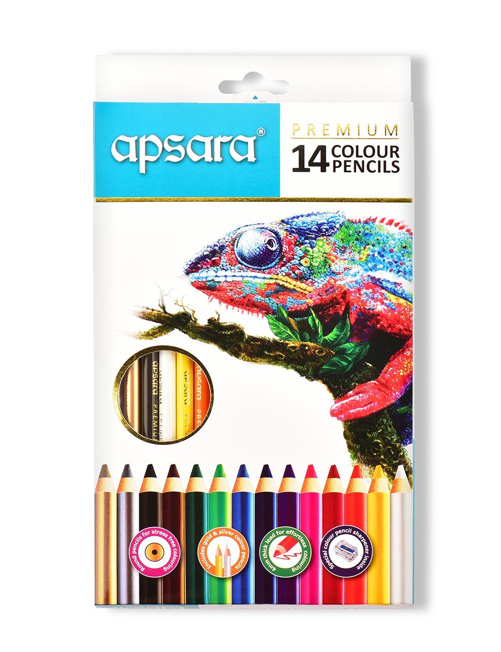 APSARA PREIMUM COLOUR PENCIL 14 SHADES Odyssey Online Store