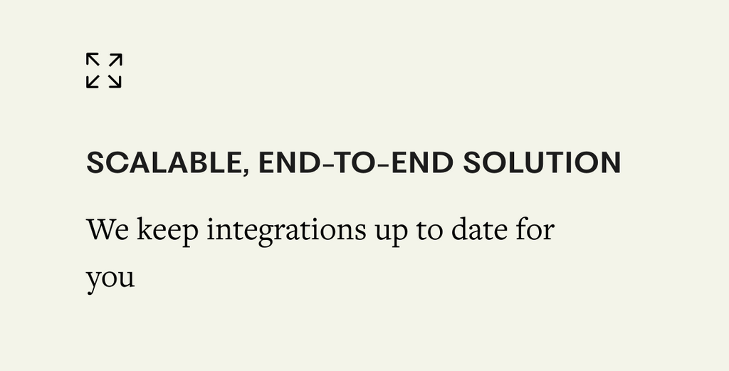 Scalable, End-to-End Solution