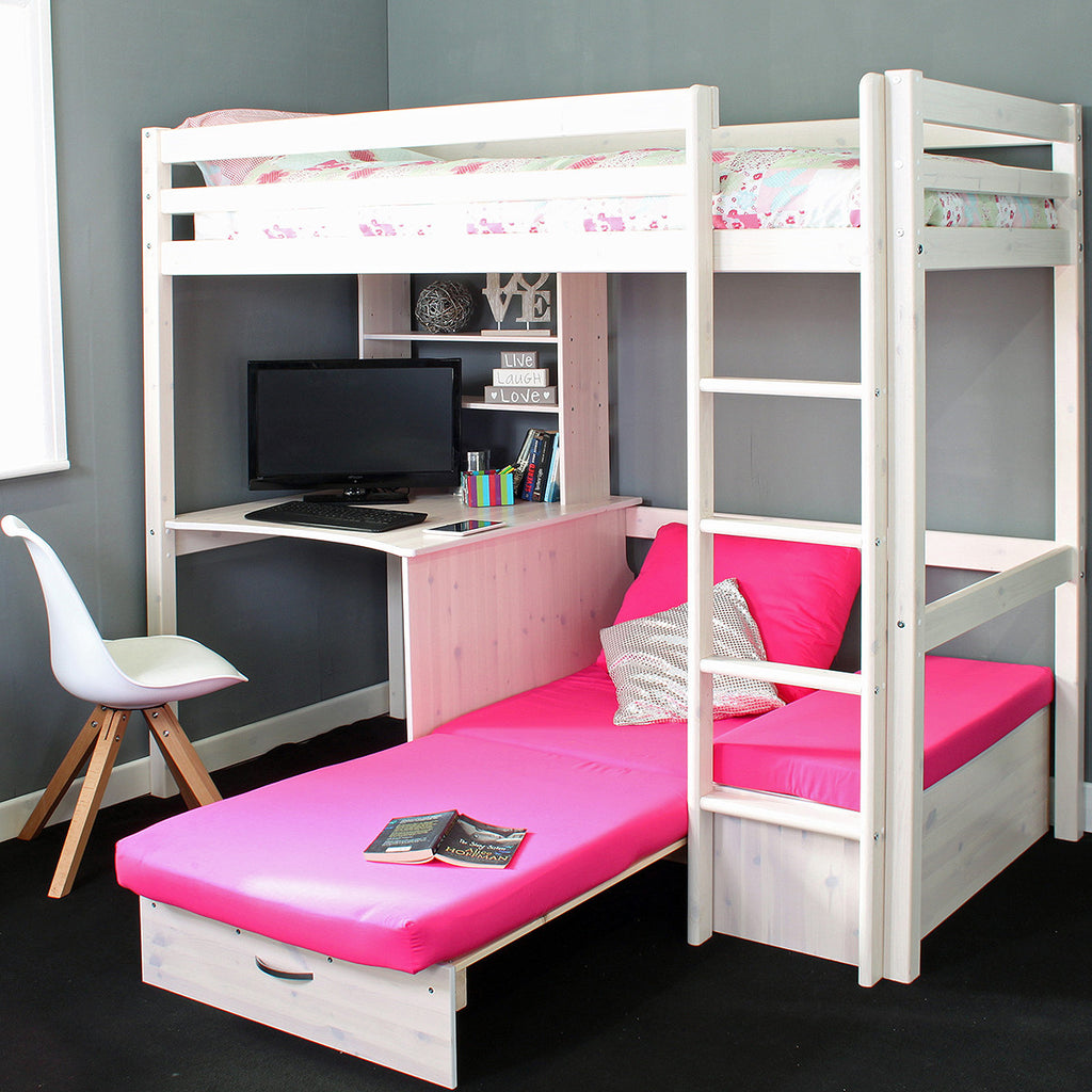 cabin bed with futon and desk