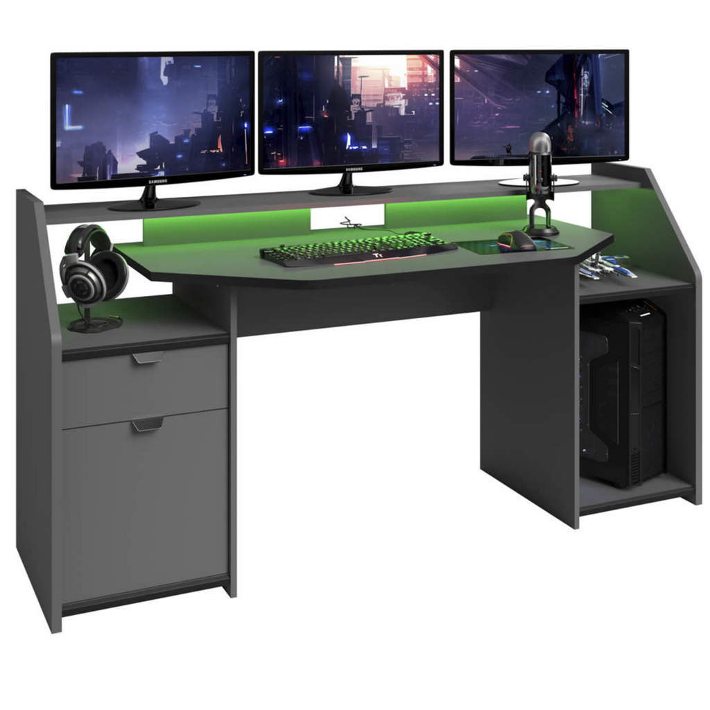 Mega Console Gaming Desk Family Window