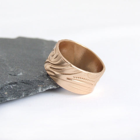 Bronze metal clay ring by Bonschelle