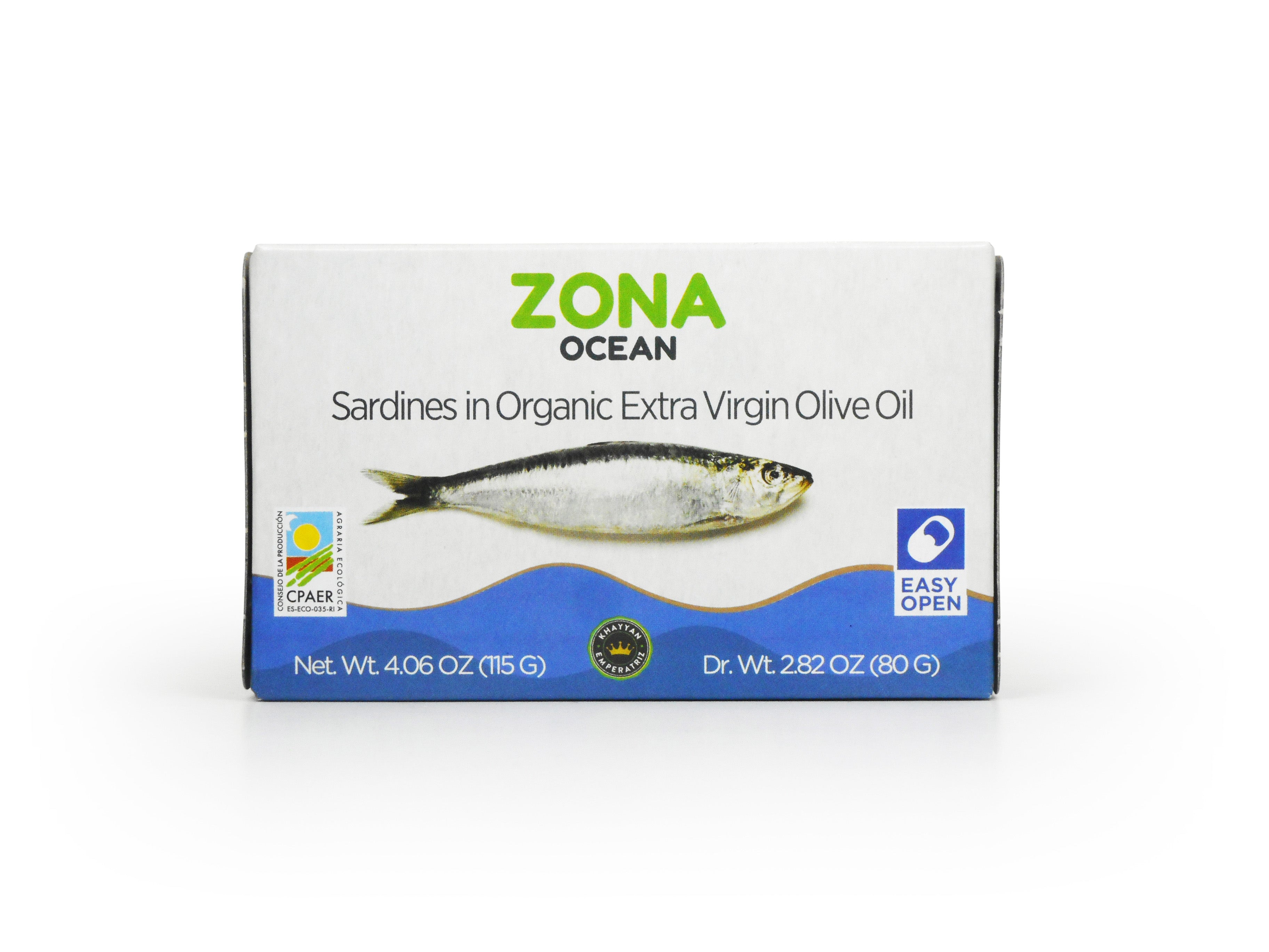 Souvenir Wetenschap dat is alles ZONA Ocean Sardines in Organic Extra Virgin Olive Oil