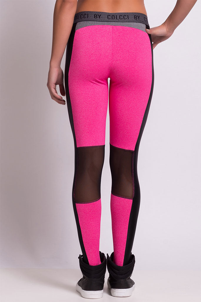 pink and black gym leggings